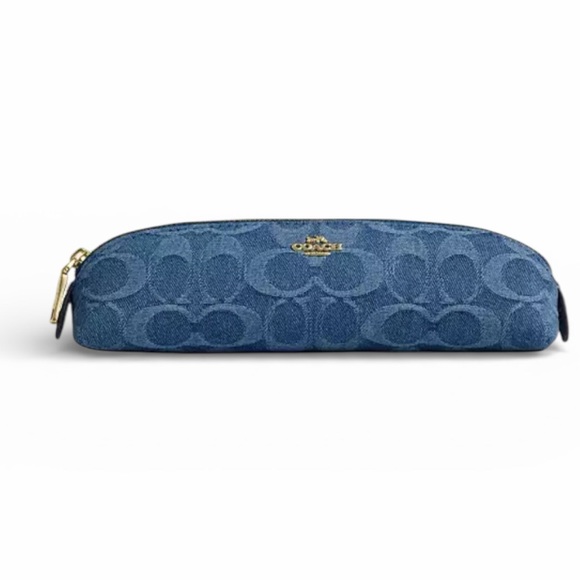 Coach Pencil Case in Signature Denim